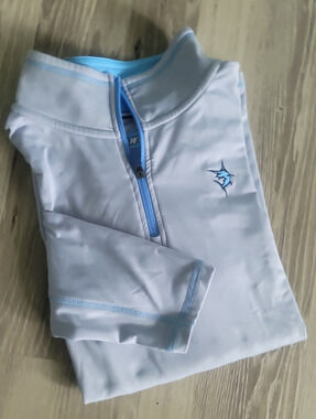 White Water Monterey Performance Breathable 1/4 Zip Pullover Shirt Blue Sz M